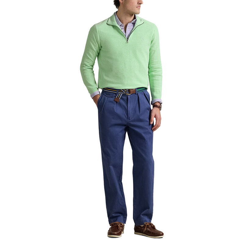 Polo Ralph Lauren Mesh-Knit Cotton Quarter-Zip Sweater image number 3